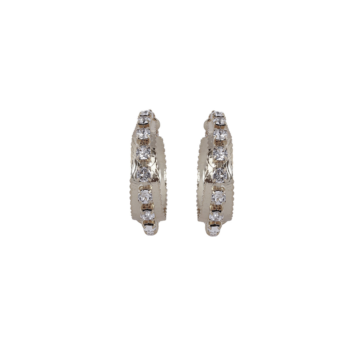 Marguerite diamante hoop earrings