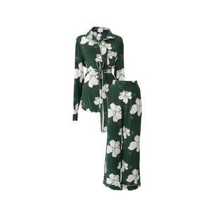 Classic PJ Set 'Les Fleurs' Emerald Floral
